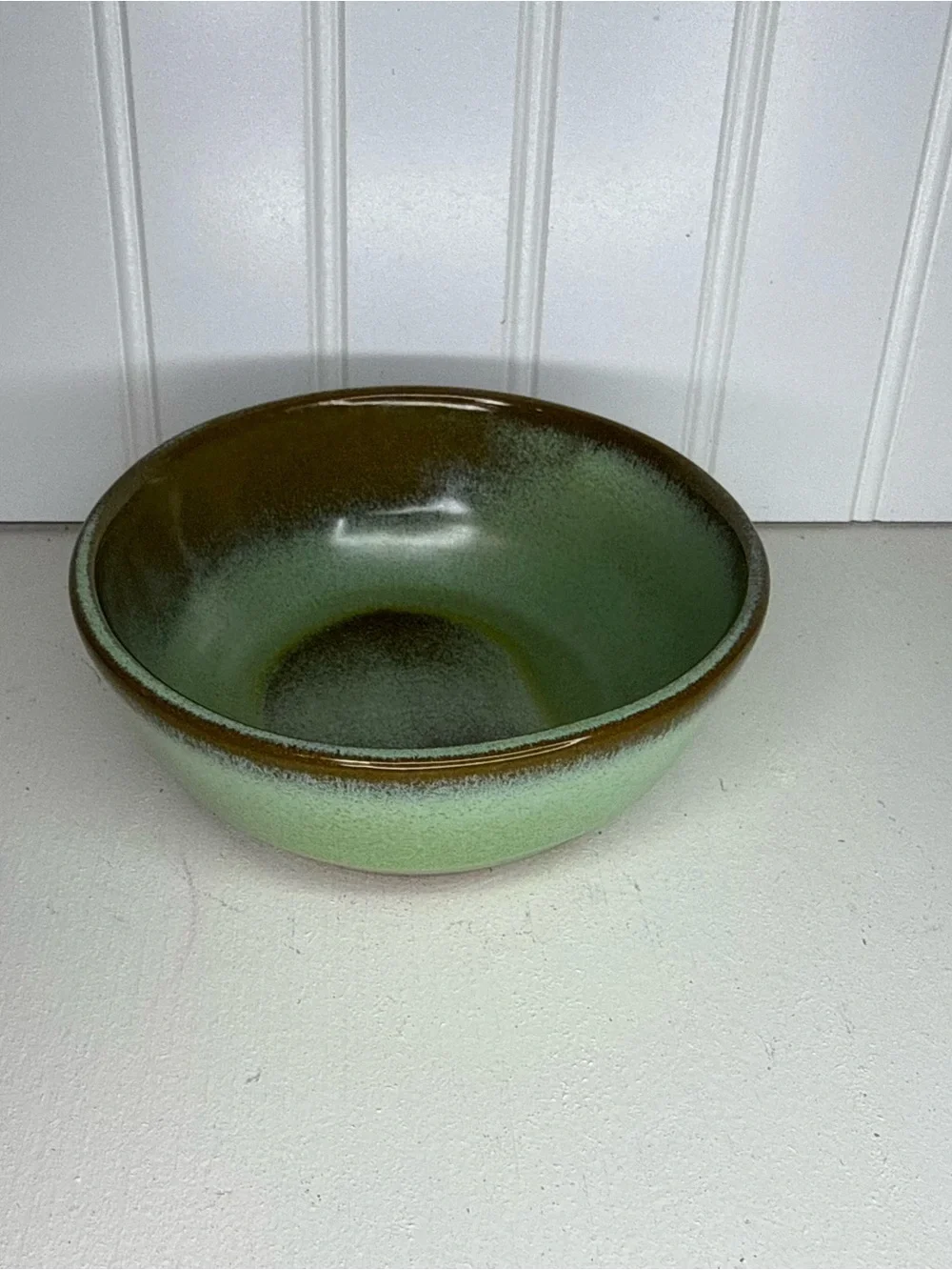 Vintage Frankoma Pottery 6X Prairie Green Westwind Dinnerware 14 oz Bowl